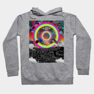 Saturnine Trippy Space Collage Hoodie